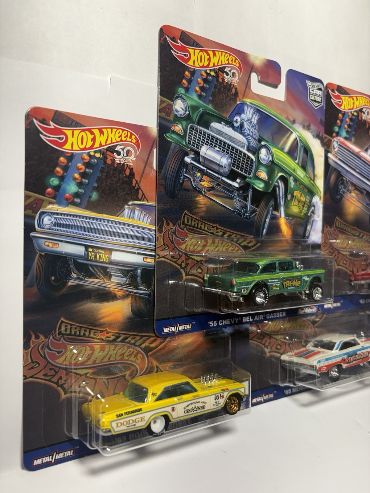 2018 Hot Wheels Premium 50th Car Culture Drag Strip Demons Gasser 5 Car Set