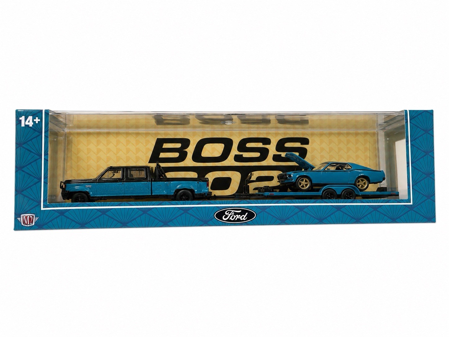 M2 Machines Hauler Boss 302 1990 Ford F-350 Dually & 1970 Ford Mustang