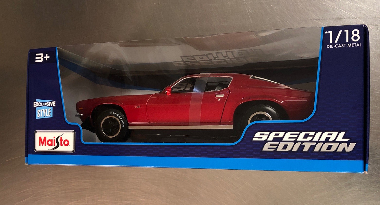 MAISTO SPECIAL EDITION 1971 CHEVY CAMARO EXCLUSIVE STYLE 1/18 SCALE RED PAINT