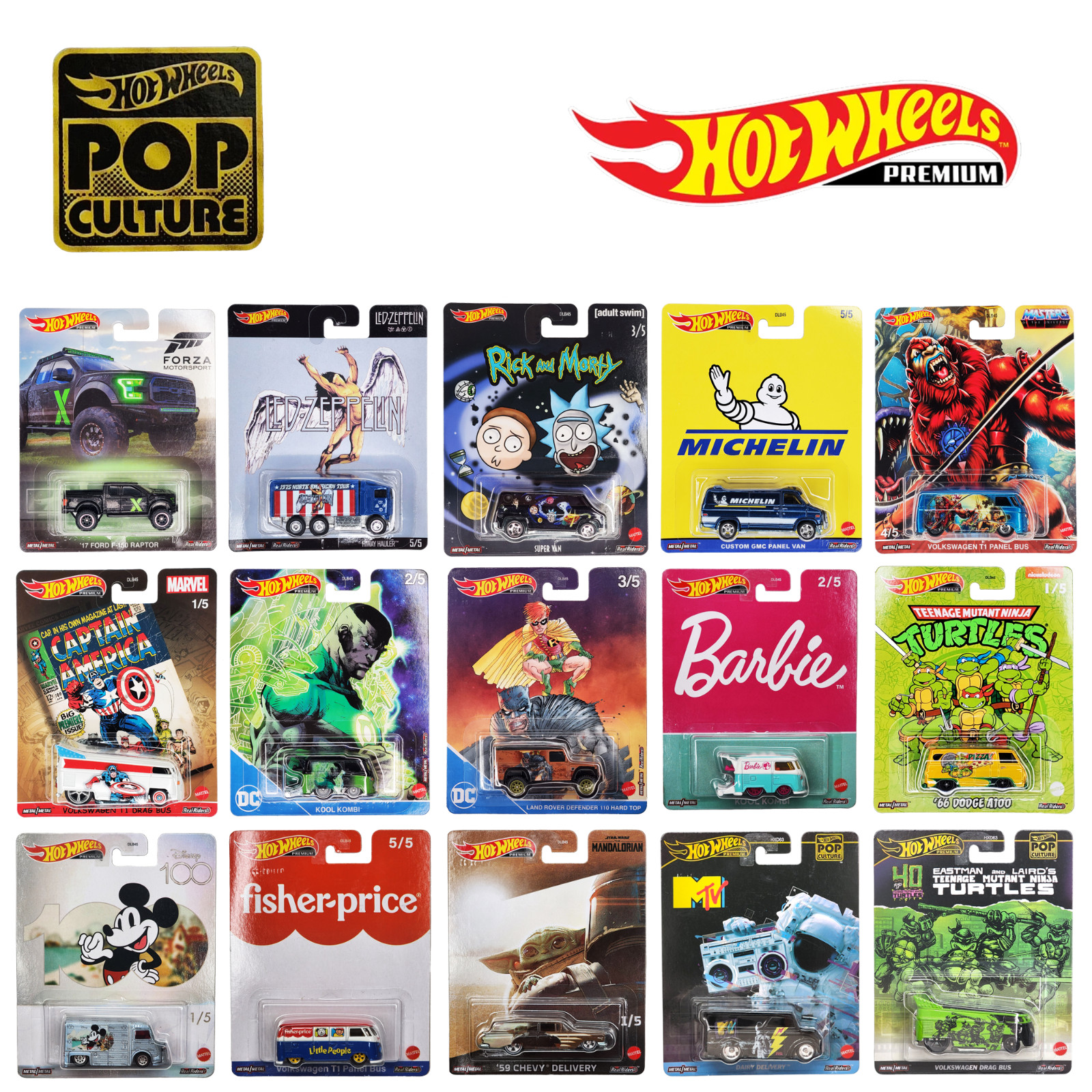 HOT WHEELS Pop Culture Premium 1/64 Scale 2019 – 2024