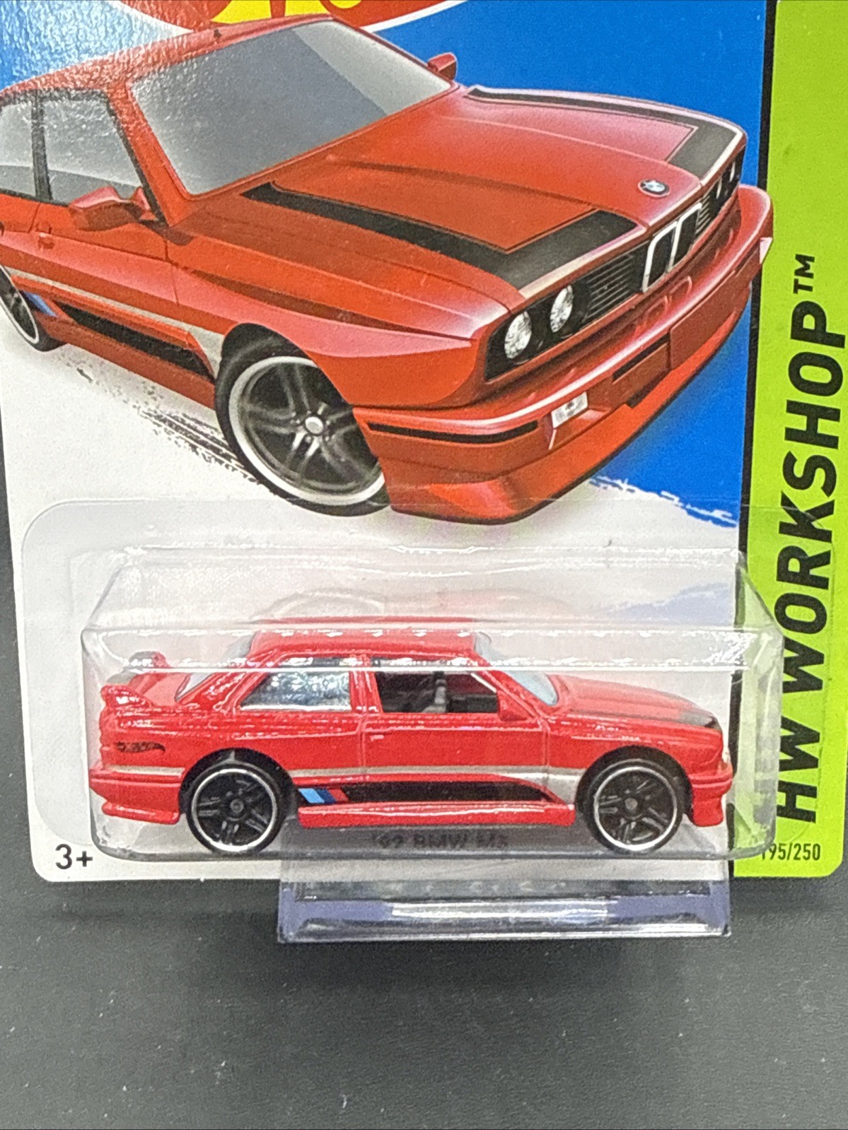 🌃ERROR Interior reversed 2013 Hot Wheels RED ’92 BMW M3 195/250 Workshop 🌃