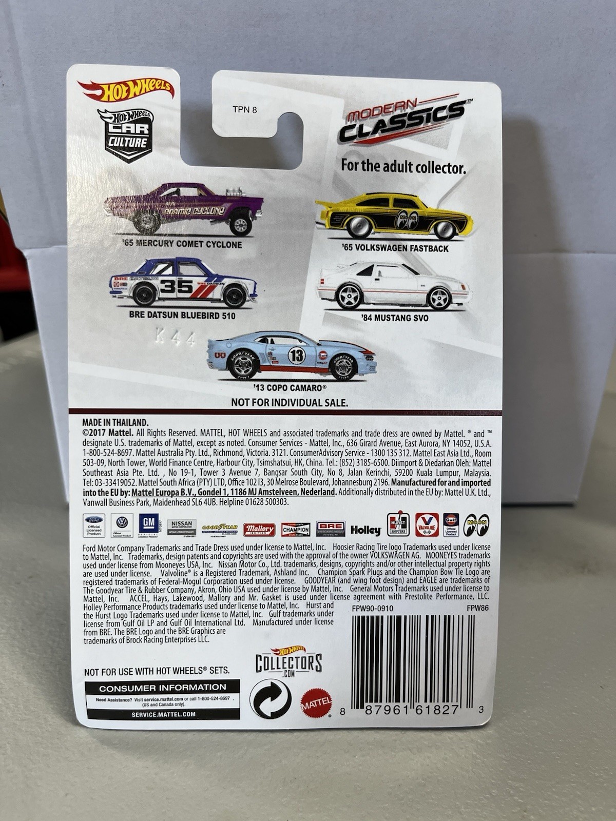 HOT WHEELS Modern Classics 1984 Ford Mustang SVO 5.0 White New