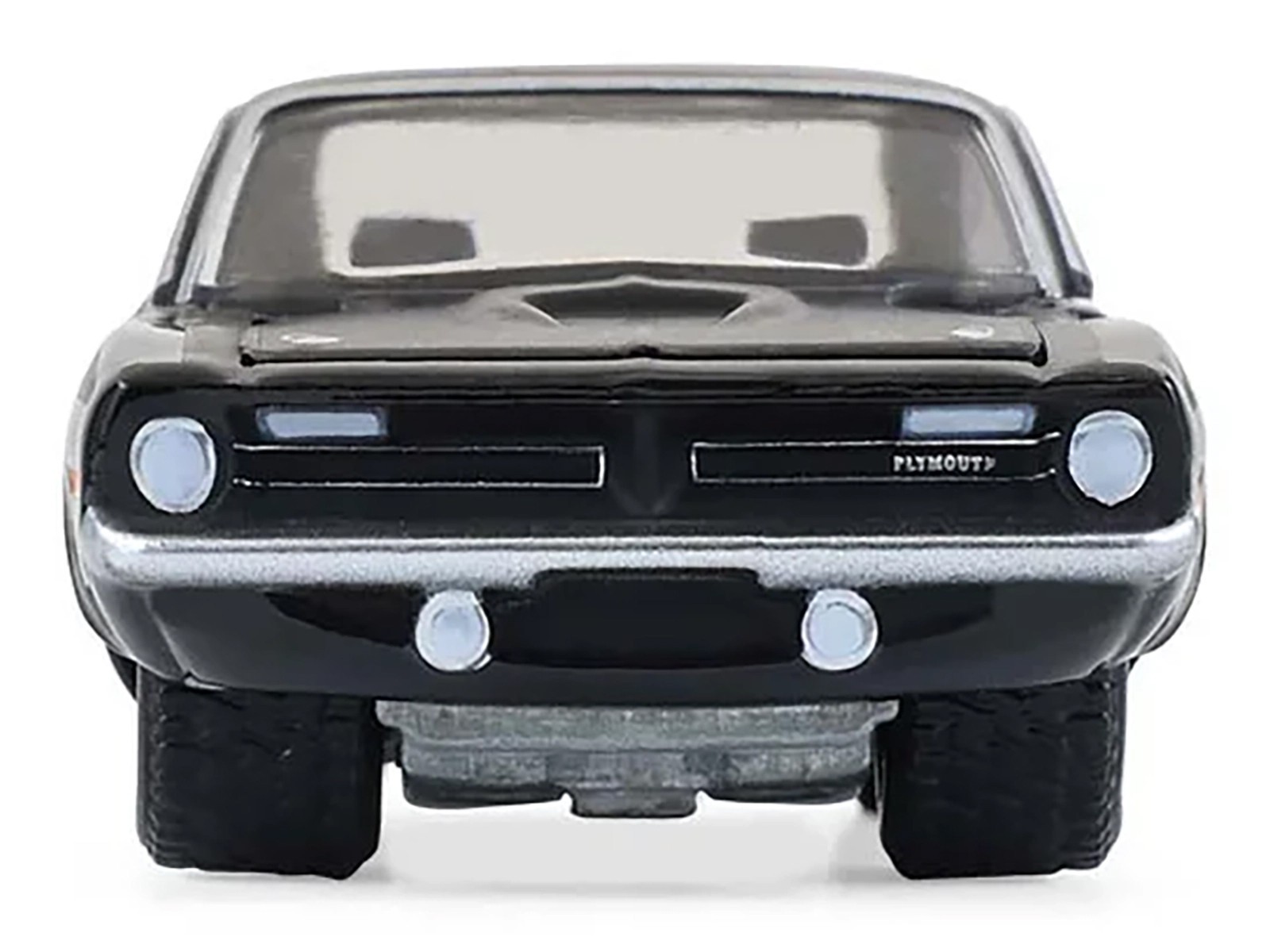1970 PLYMOUTH ‘CUDA AAR BLACK 1/64 DIECAST MODEL CAR BY GREENLIGHT 37330 E