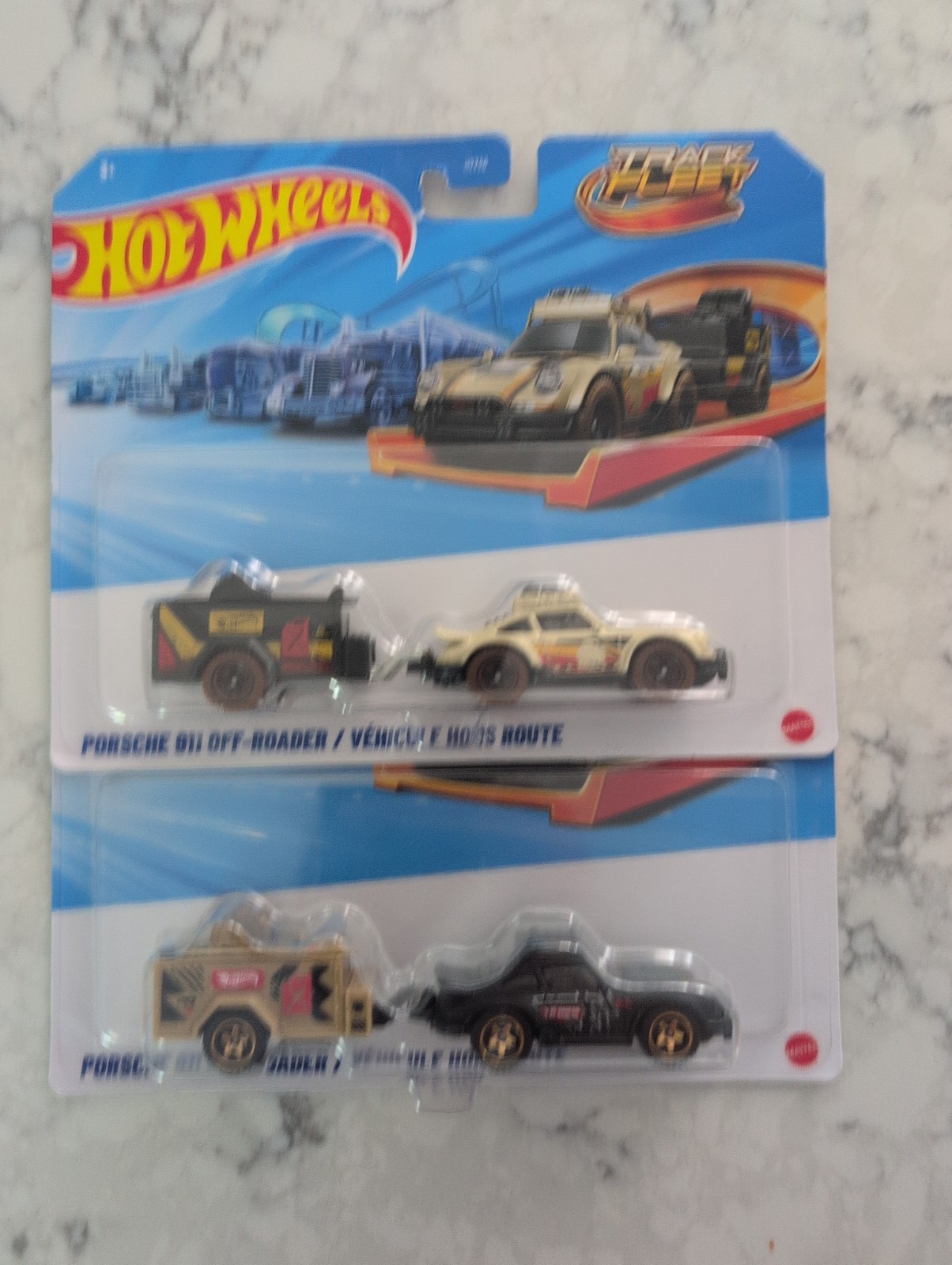 2025 Hot Wheels Track Fleet Porsche 911 off-Roader Variants – Black & Tan – Lot