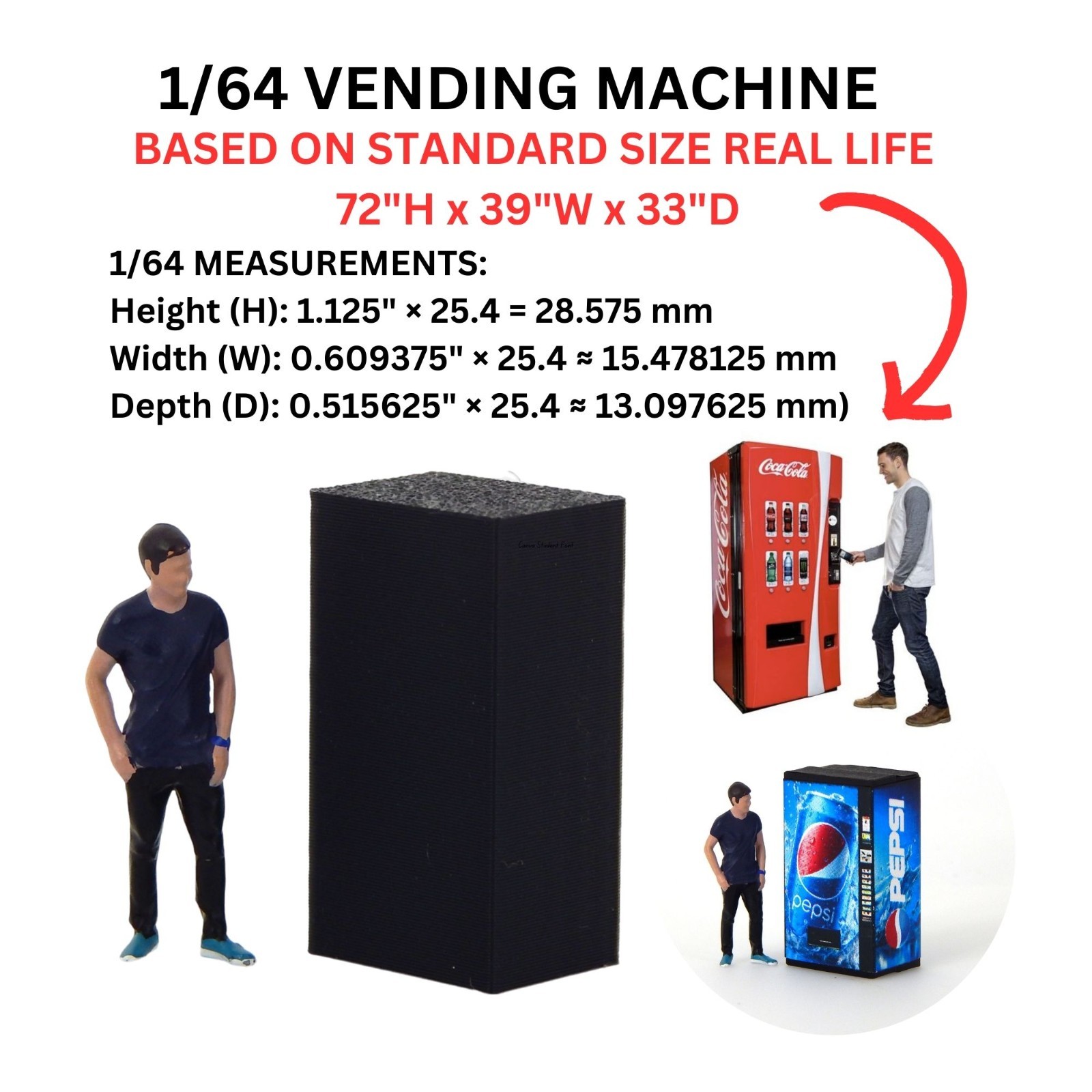 DIY 1/64 Mini Vending Machine Starter Kit (Set of 2) –Budget Assembly Required