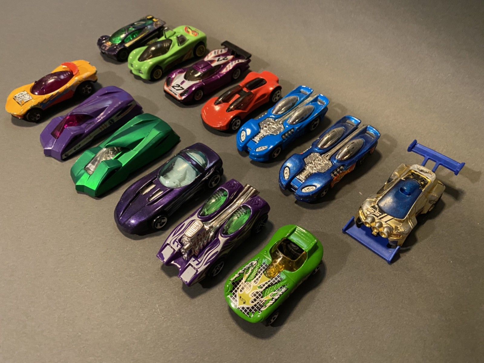 Lot of 13 Diecast 1:64 Cars – Various Makes and Models Loose