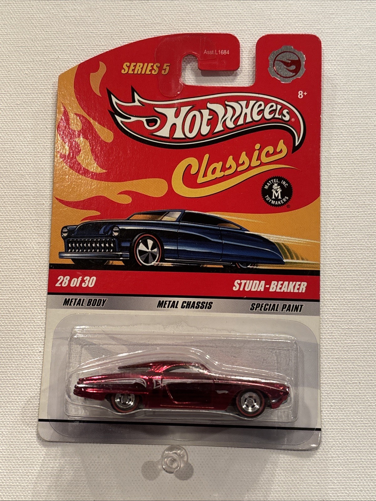 Hot Wheels Classics Studa-Beaker CHASE w RRs on 2008 card