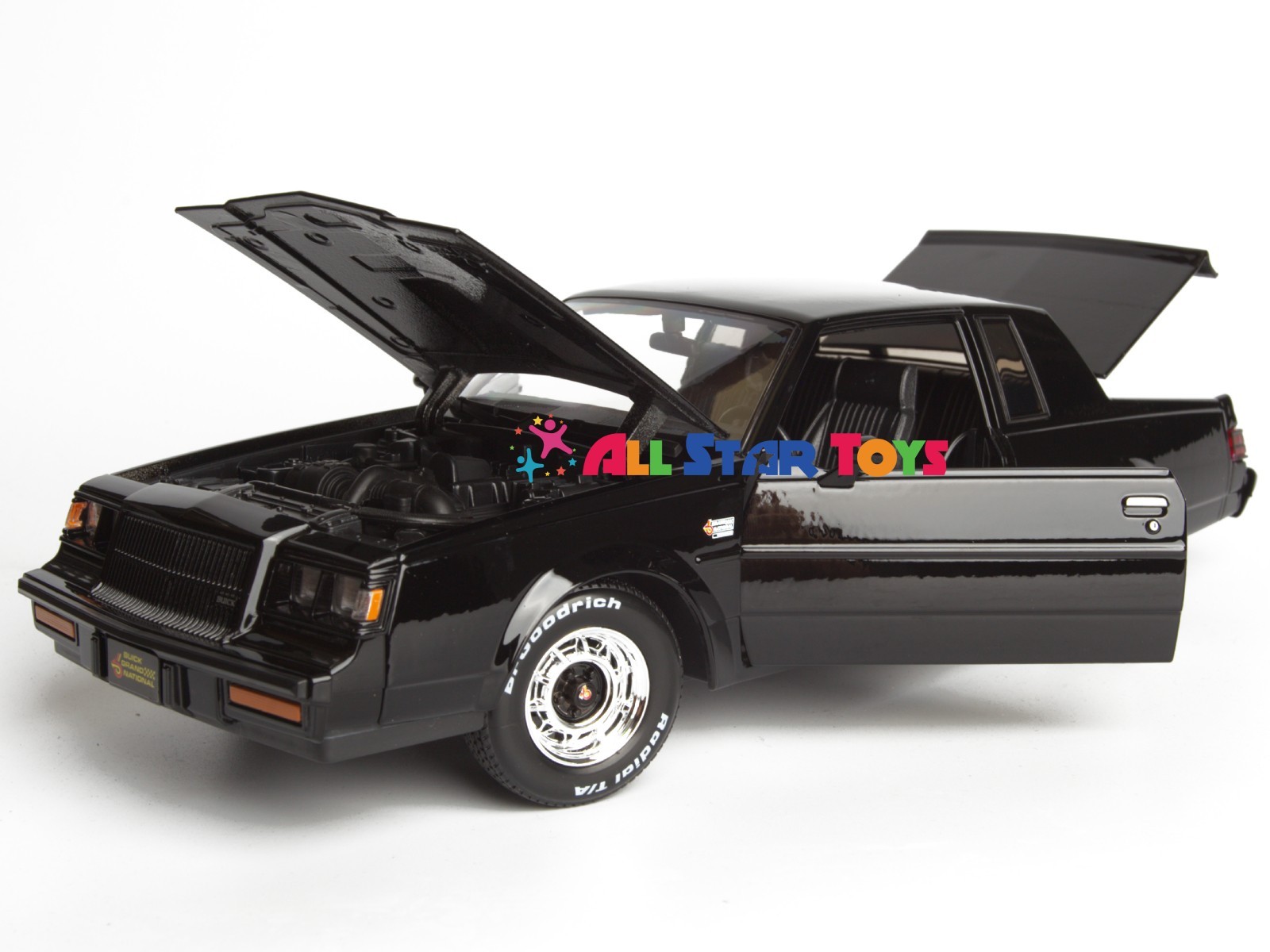 1987 BUICK REGAL GRAND NATIONAL BLACK 1/18 DIECAST MODEL CAR MAISTO 31479