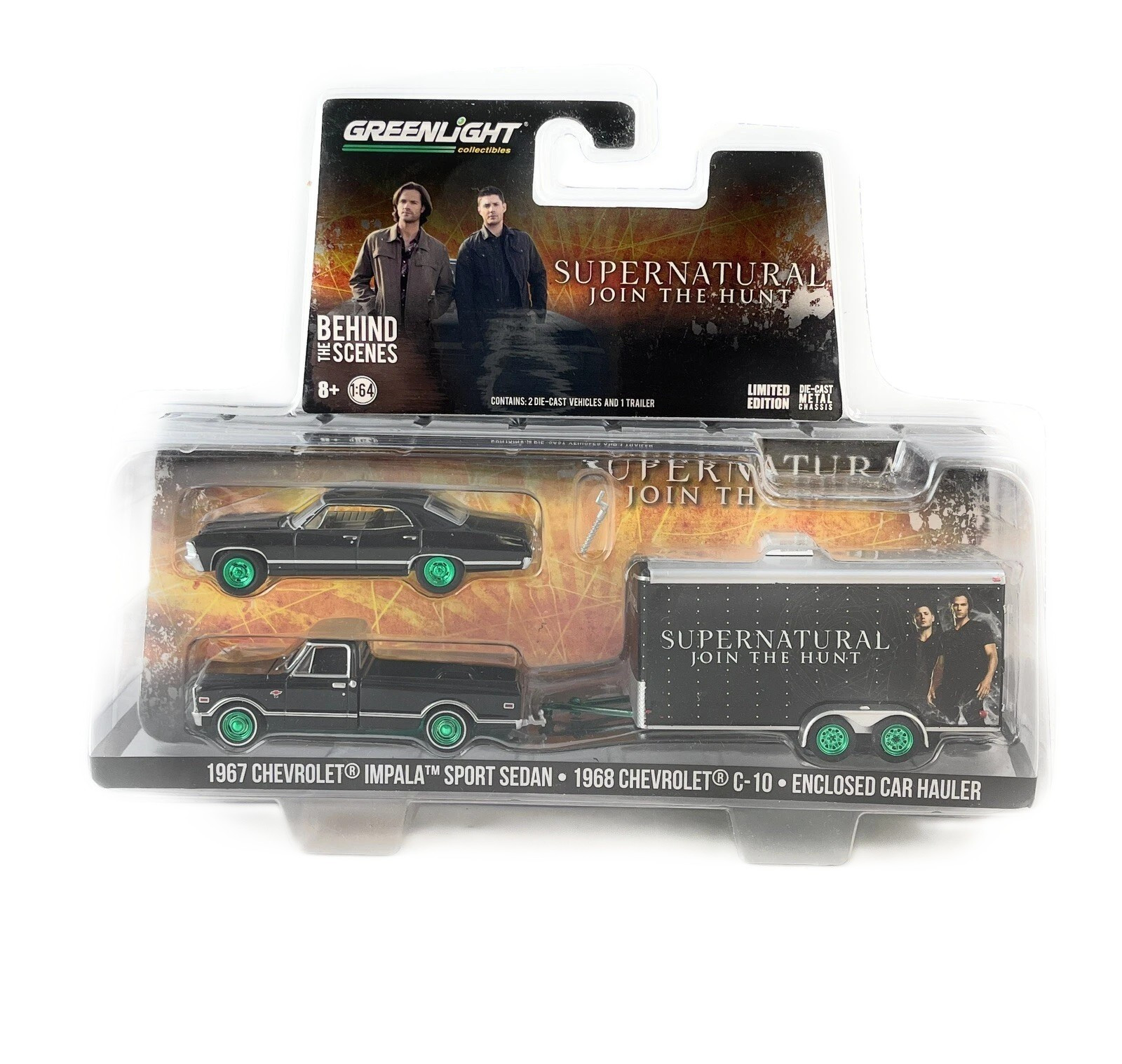 Chase! Greenlight 1:64 Supernatural Join The Hunt Trailer Set 1967 Chevrolet