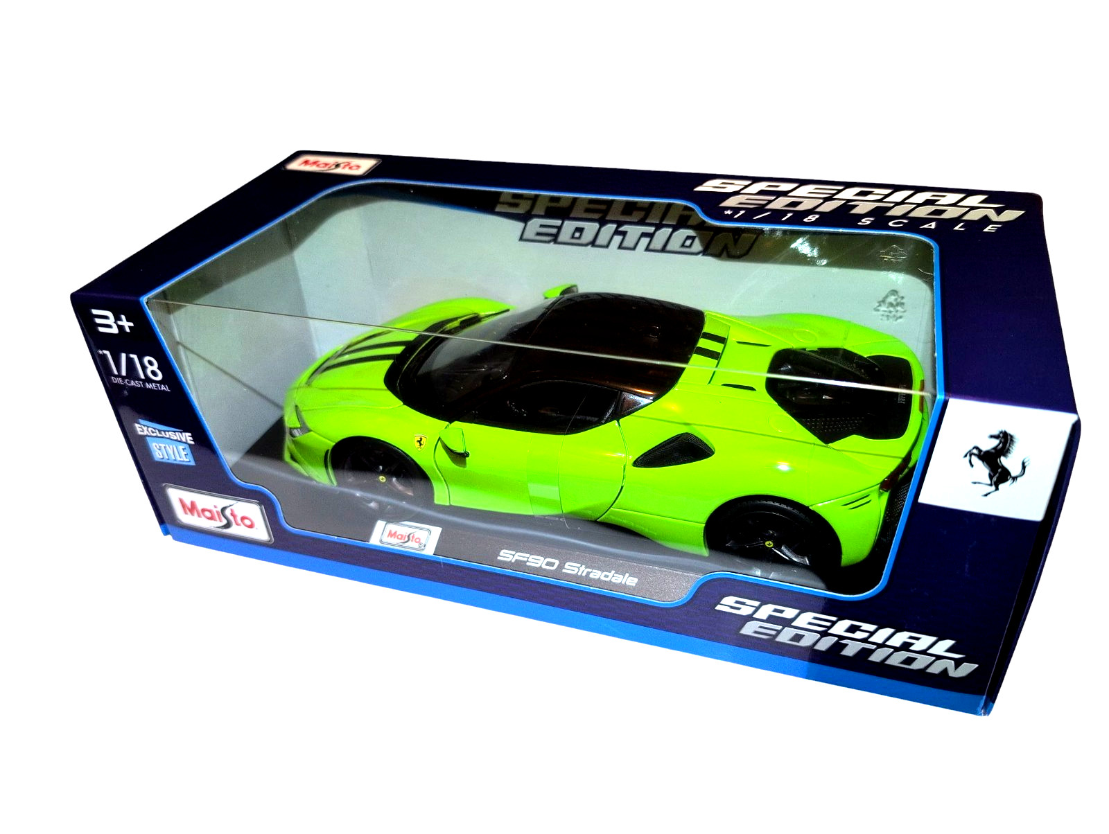 Maisto 1:18 Ferrari SF90 Stradale Special Edition Green Diecast Model Car Boxed