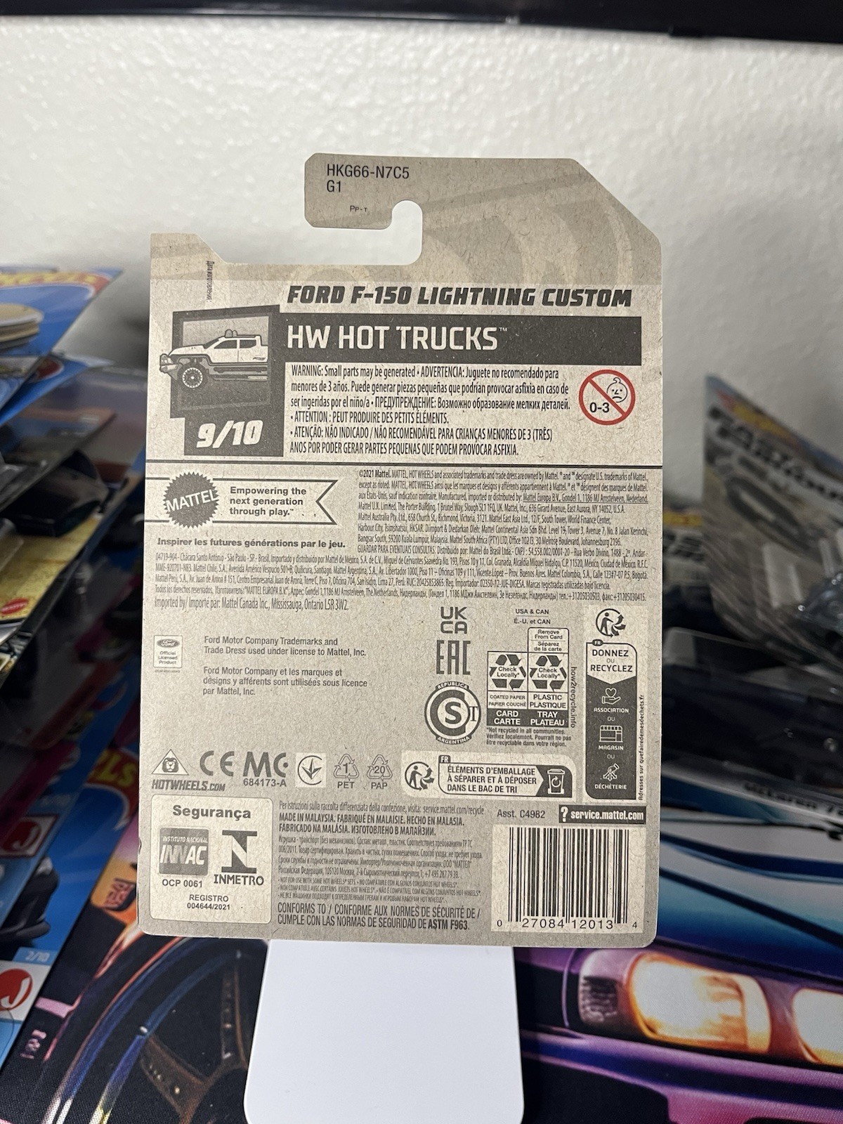 2023 Hot Wheels Blue Ford F-150 Lightning Custom 226/250 HW Hot Trucks 9/10
