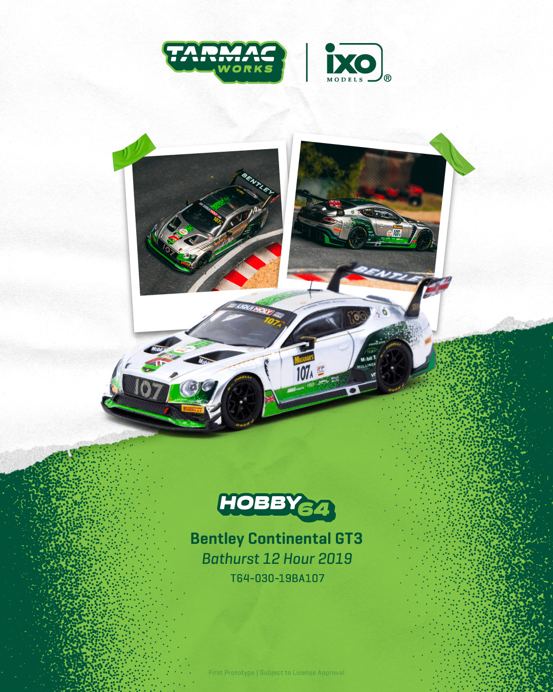 Tarmac Works 1:64 Bentley Continental GT3, Bathurst 12 Hour 2019