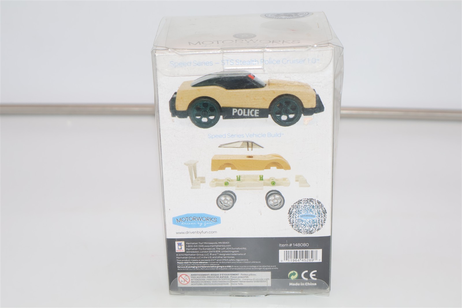 Motorworks – STS STEALTH POLICE CRUISER 1.0 Wooden Car Vehicles Snap-Fit – NEW –