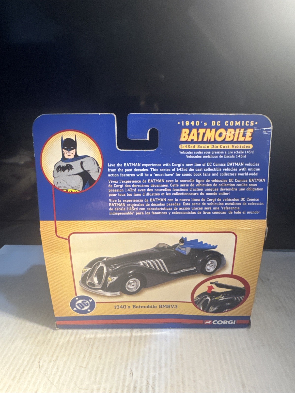 2005 Corgi – DC BATMAN 1940’s BATMOBILE – 1:43 Die Cast Vehicle