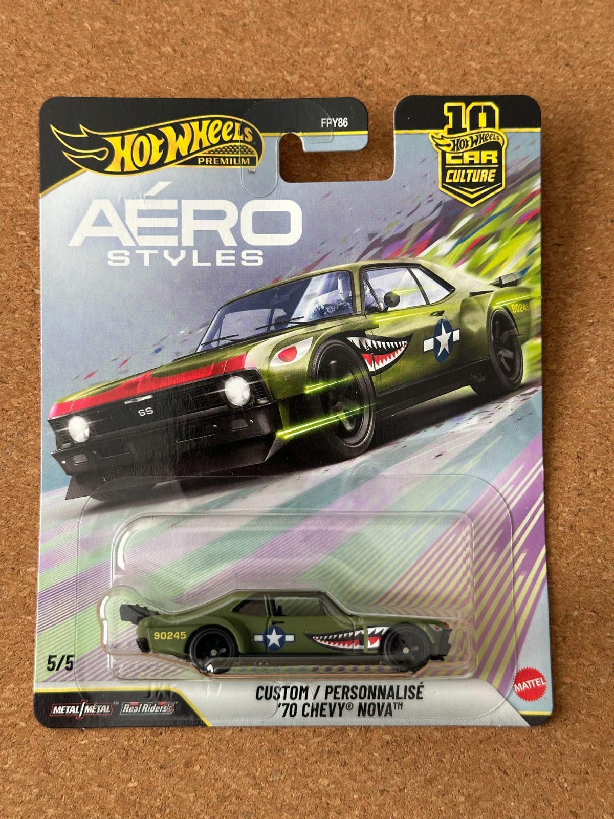 Hot Wheels Premium Car Culture Aero Styles Custom ’70 Chevy Nova – Fast Shipping