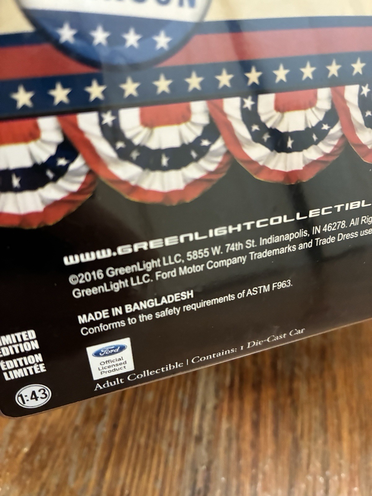 Greenlight 1961 Lincoln Continental SS-100-X John F Kennedy 1/43 Scale DieCast