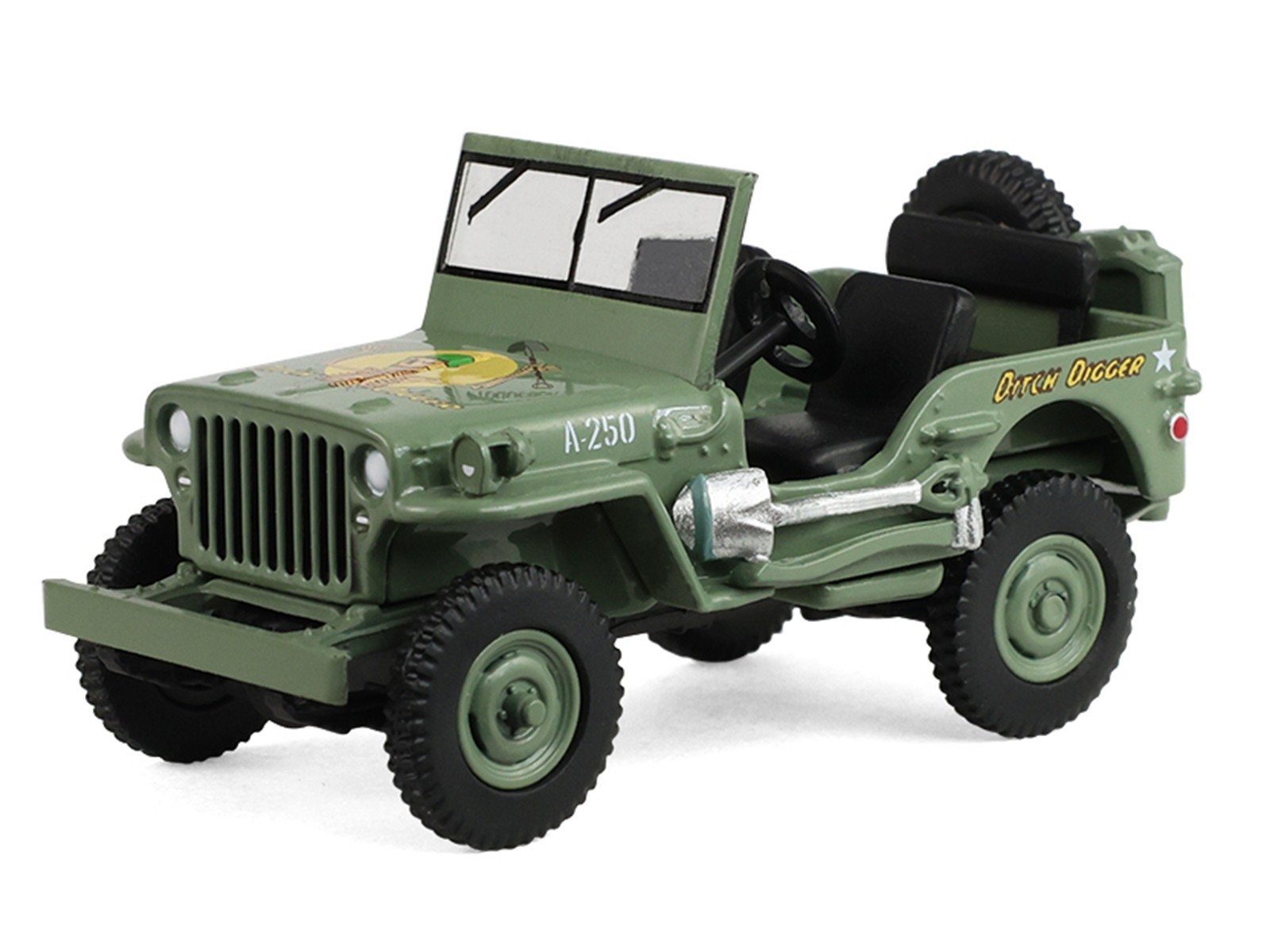 1942 WILLY’S MB JEEP GREEN “AMERICA 250” 1/64 DIECAST CAR BY GREENLIGHT 28180 C