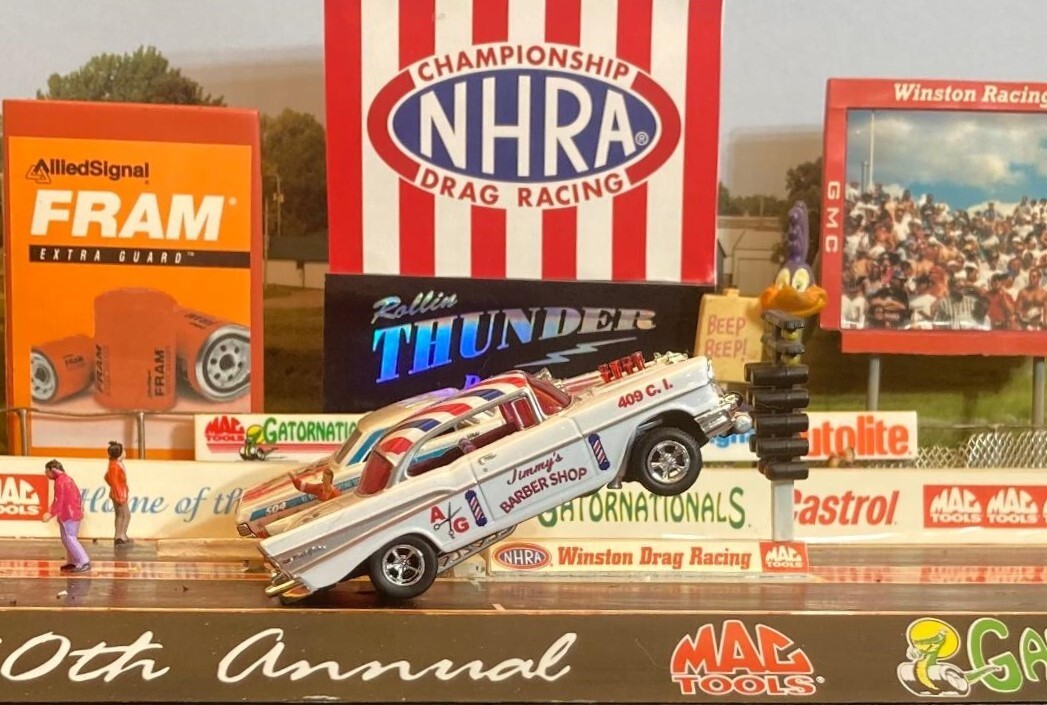 1957 CHEVROLET BELAIR A/G INJECTED 409ci GASSER NHRA DRAG STRIP RACING MIP