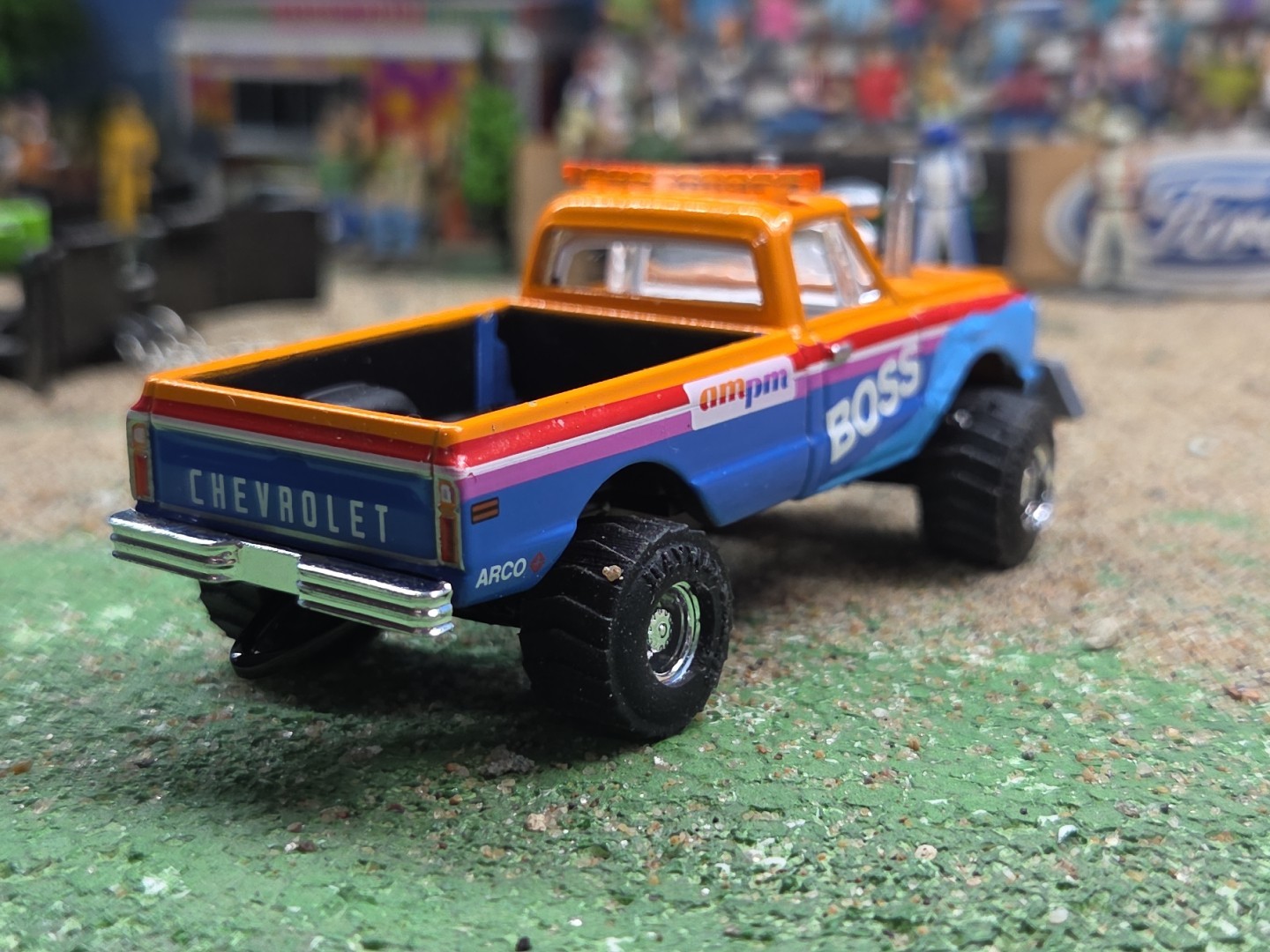 CUSTOM BUILT 1:64 4×4 GreenLight 1972 PULLING TRUCK puller Chevy CHEVEROLET Ertl