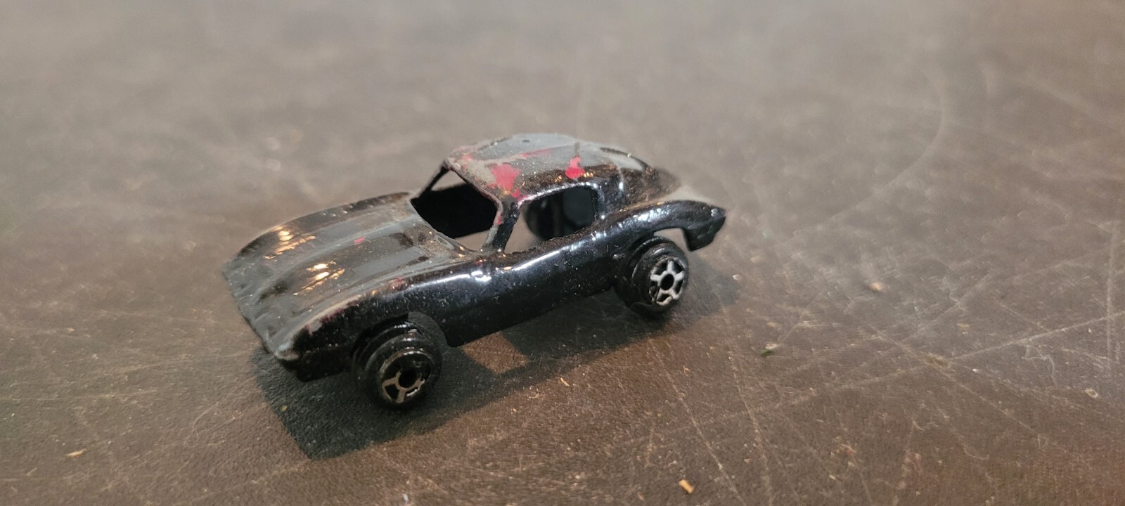 T7 Small Toy Car Collectible Hot Wheel, Matchbox, metal etc BLACK UNDECORATED