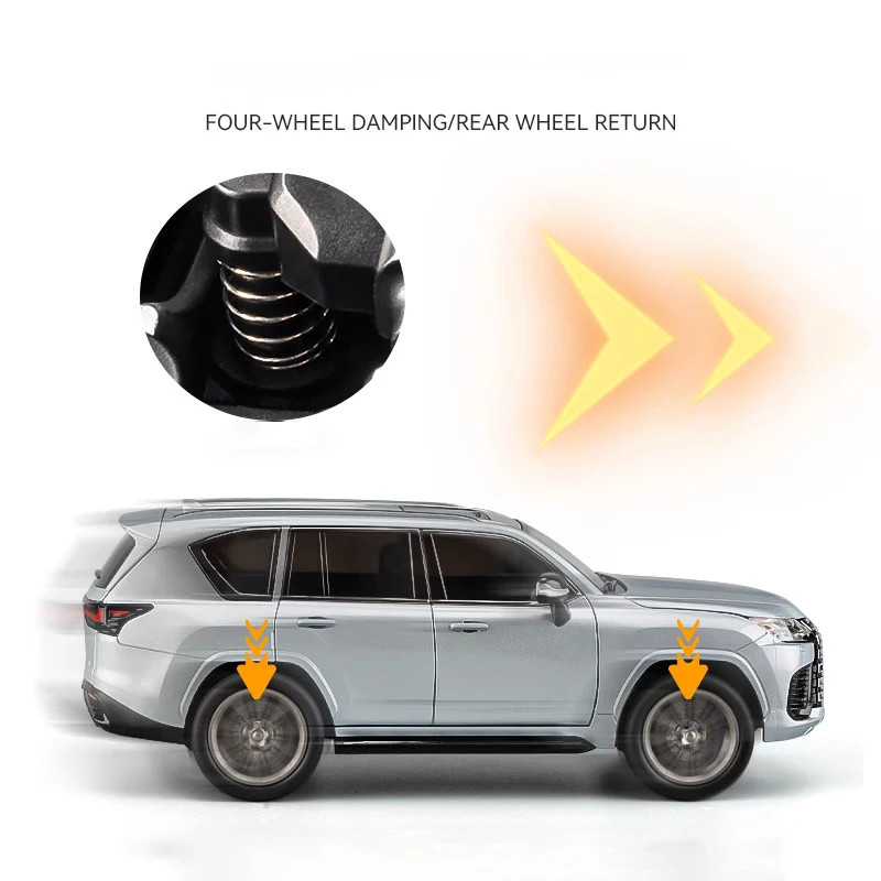 1:24 Lexus LX600 SUV Alloy Diecast Car Model Sound Light Kid’s Toy Collectibles
