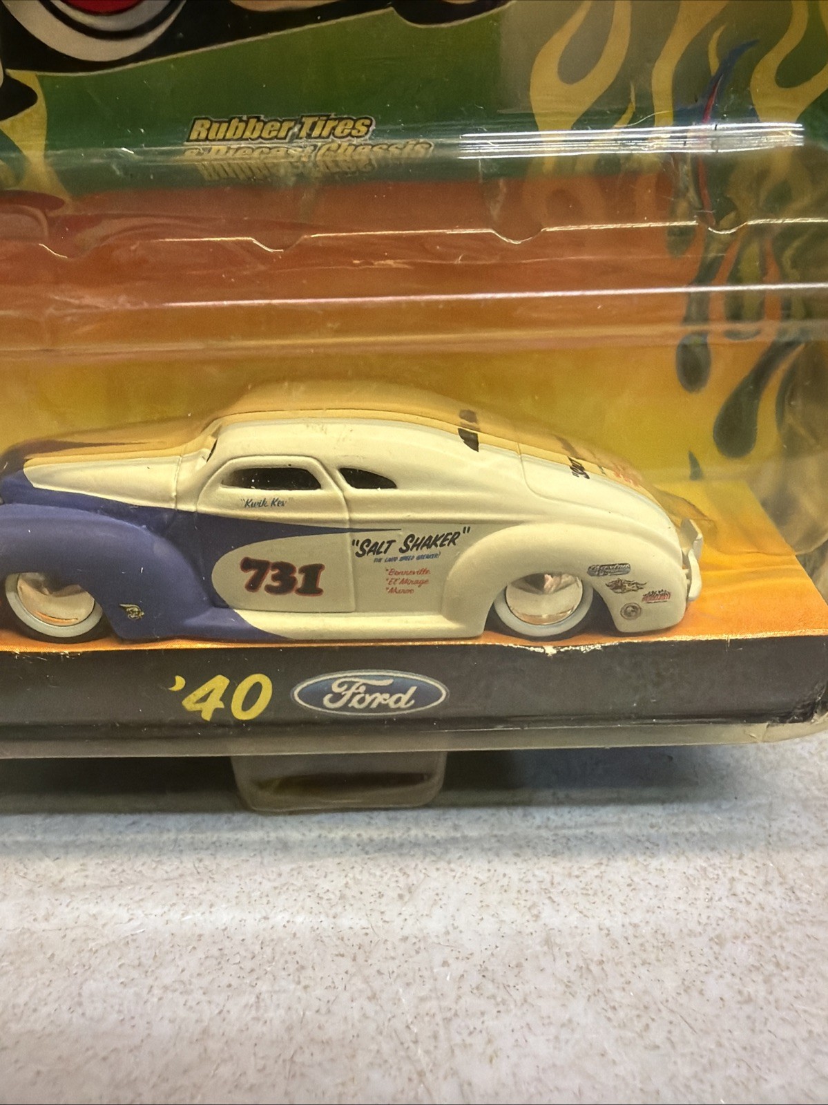 Jada 2003 1:64 Road Rats ’40 Ford Coupe White w/Blue Front Fender Clip NIP