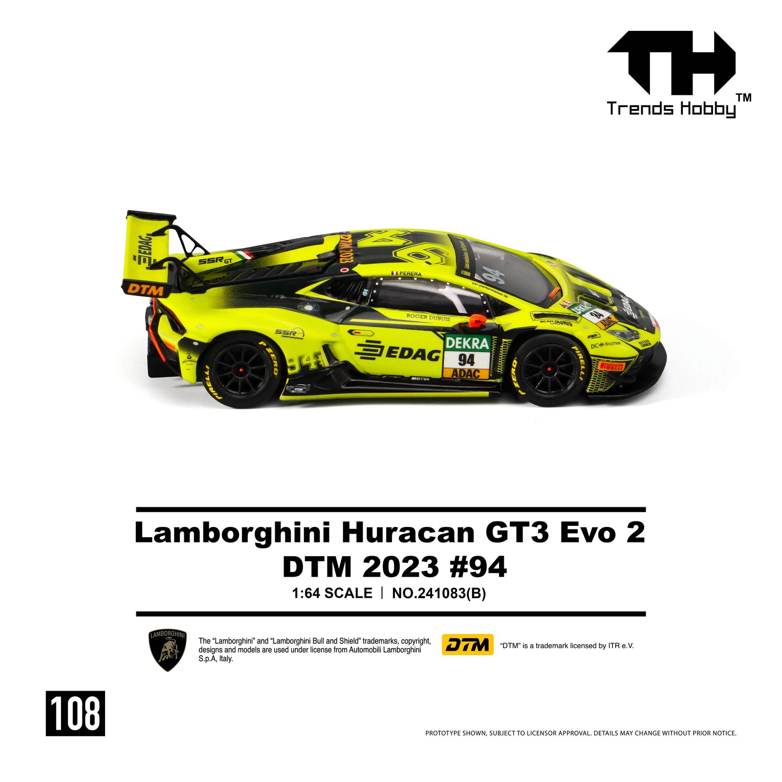Trends Hobby 1/64 Lamborghini Huracan GT3 Evo 2 DTM 2023 No.94