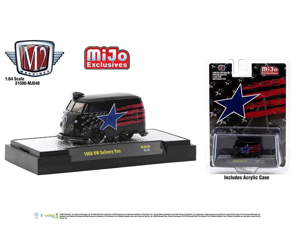 1960 Volkswagen Delivery Van – 2022 M2 Stars & Stripes Mijo Exclusive – Black