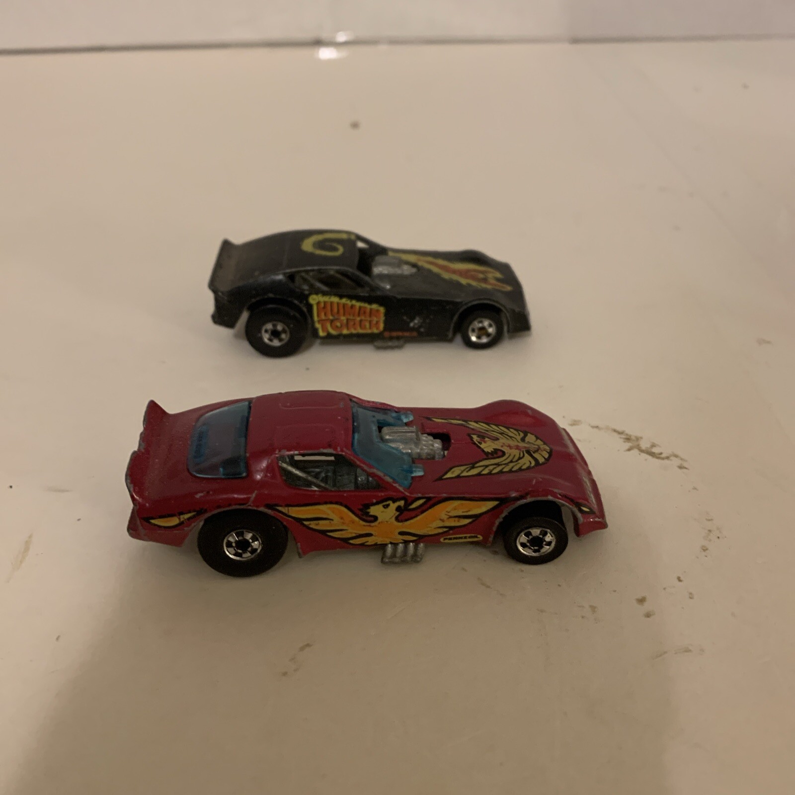 Lot Of 2 Hot Wheels Funny Car Dragsters Human Torch And Firebird Loose