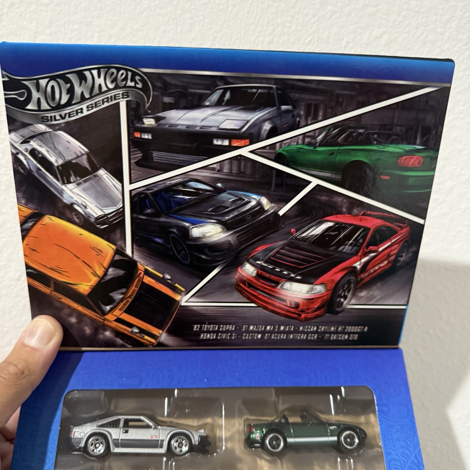 Hot Wheels Silver Series 6 Pack JDM Set Toyota Supra Nissan Skyline Honda Civic