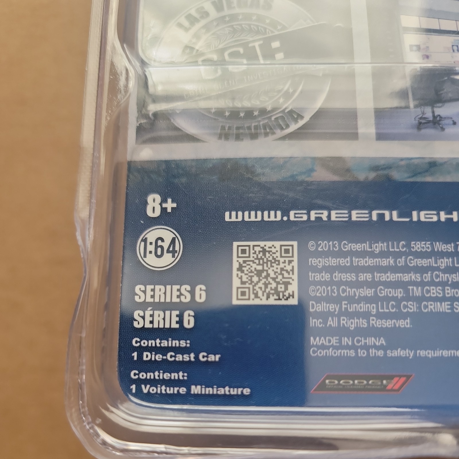 GREENLIGHT HOLLYWOOD SERIES 6 CSI-2011 DODGE CHARGER 1:64