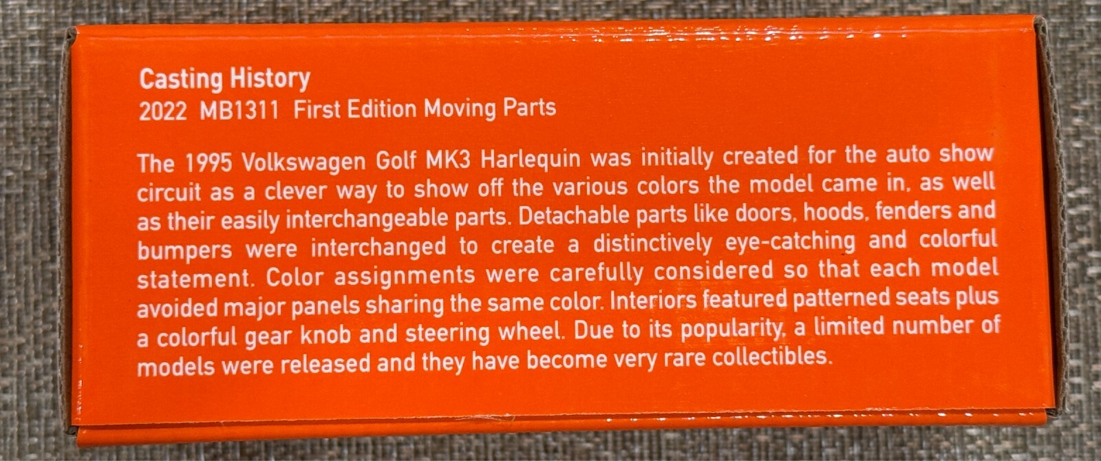 2024 Matchbox Mattel Creations Harlequin 1995 Volkswagen Golf MK3,Factory Sealed