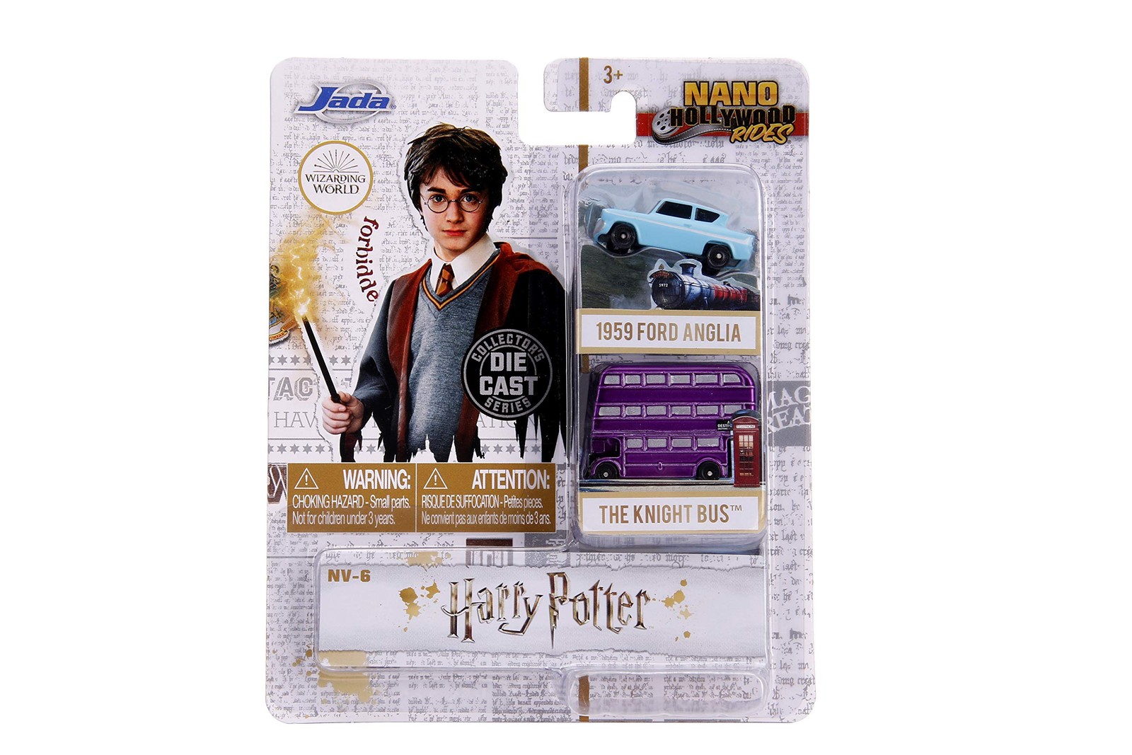 Harry Potter Mini Die Cast Vehicles 1959 Ford Anglia Knight Bus Collectible Set