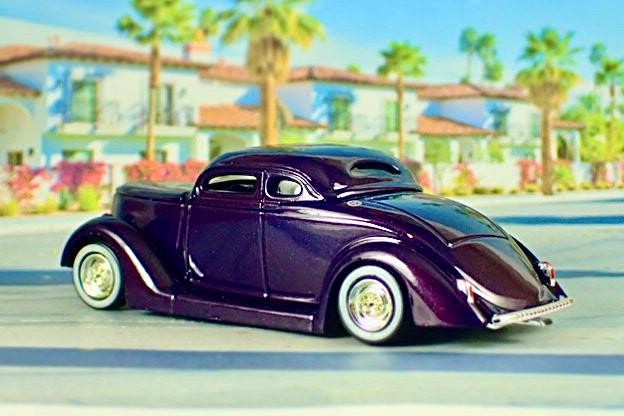 Slammed Old School 1936 Ford Flathead V8 Hot Rod Coupe 1/64 Scale Limited Edit S