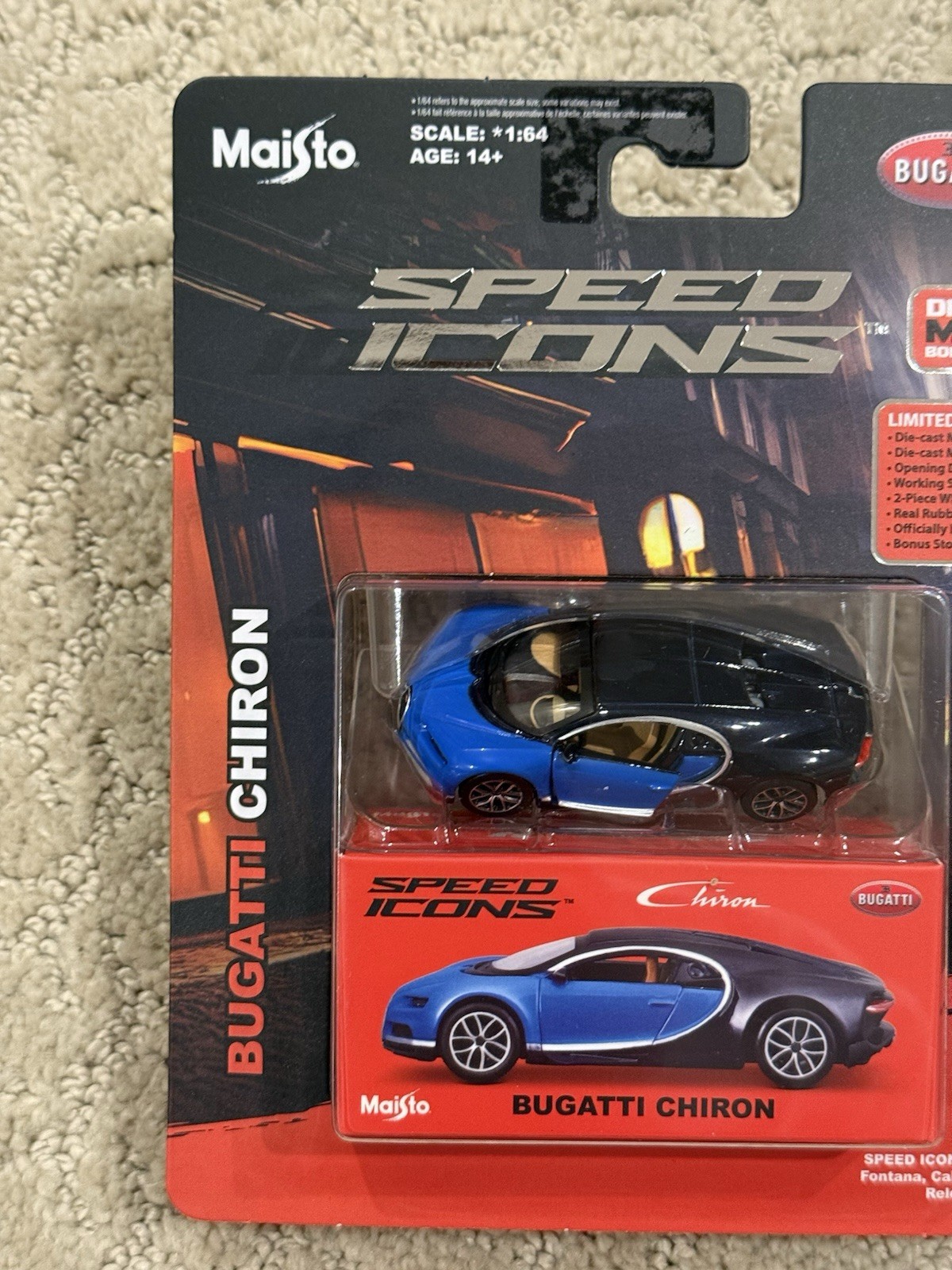 Maisto Speed Icons Bugatti Chiron 1:64 Diecast Limited Edition Car 2026 VHTF