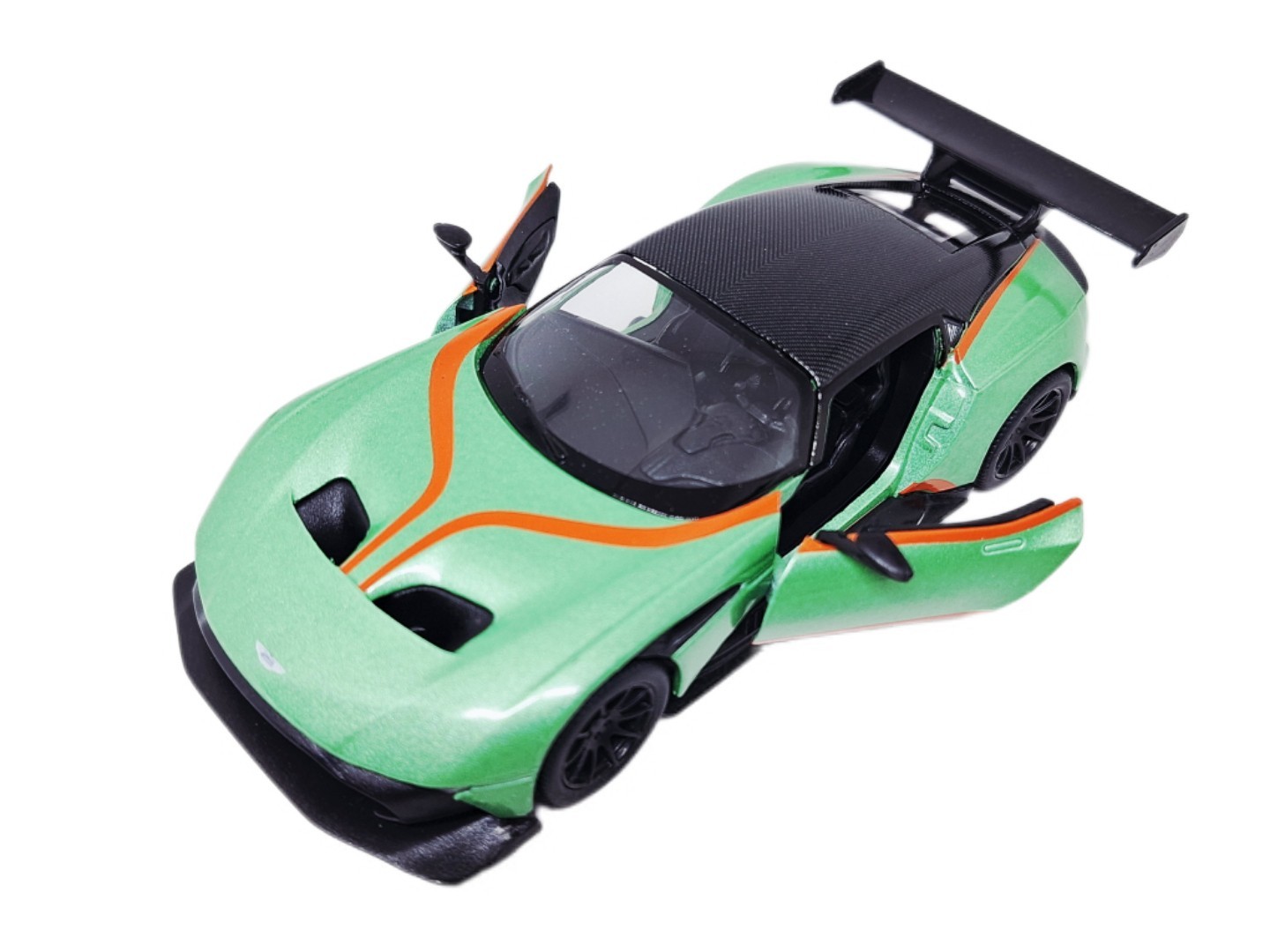 Kinsmart Aston Martin Vulcan Emerald Green 2016 Sports 1/38 O Scale Diecast Car
