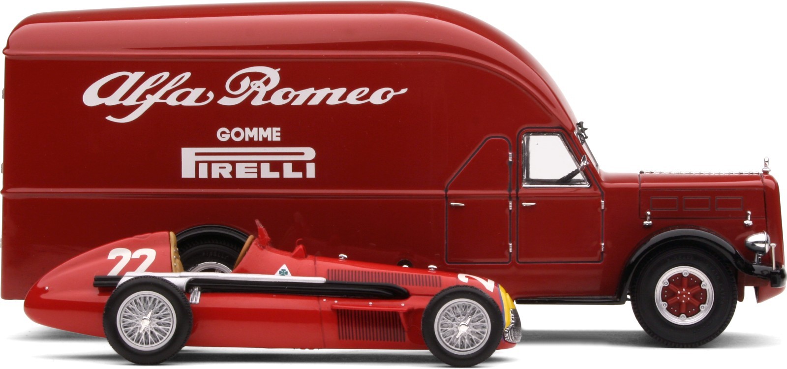 Exoto 43 | 1951 Team Alfa Corse | Alfa Romeo 500 Race Car Transporter