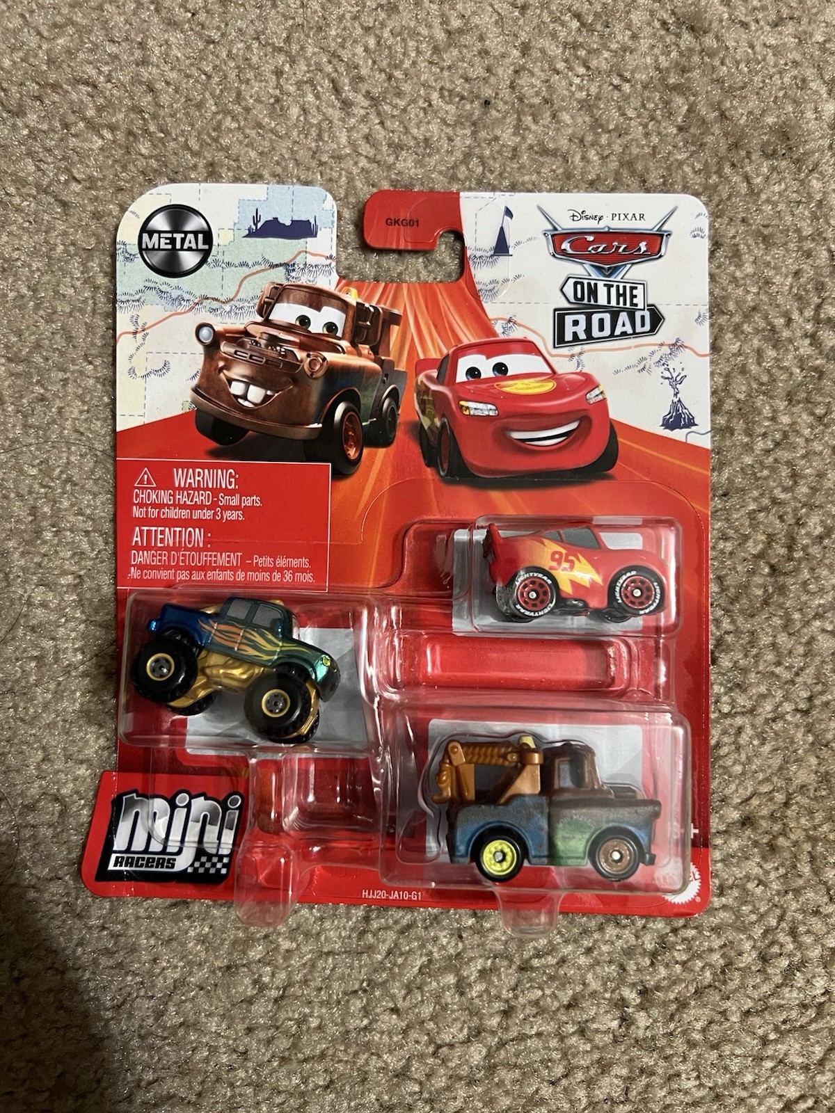 Disney Pixar Cars Mini Racer 3 Pack Ivy, McQueen, Mater Cars On The Road