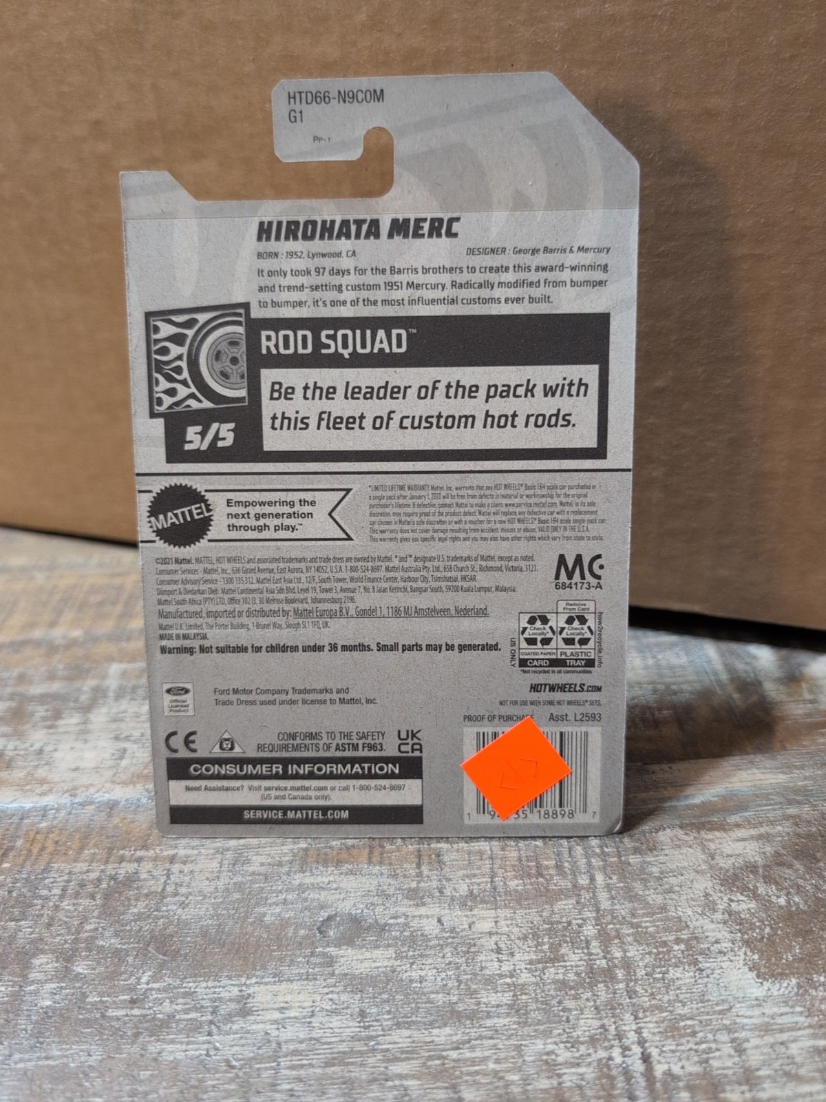 HOT WHEELS Hirohata Merc ’51 Mercury Eight Club HW Rod Squad HRY69 2024 #5/5