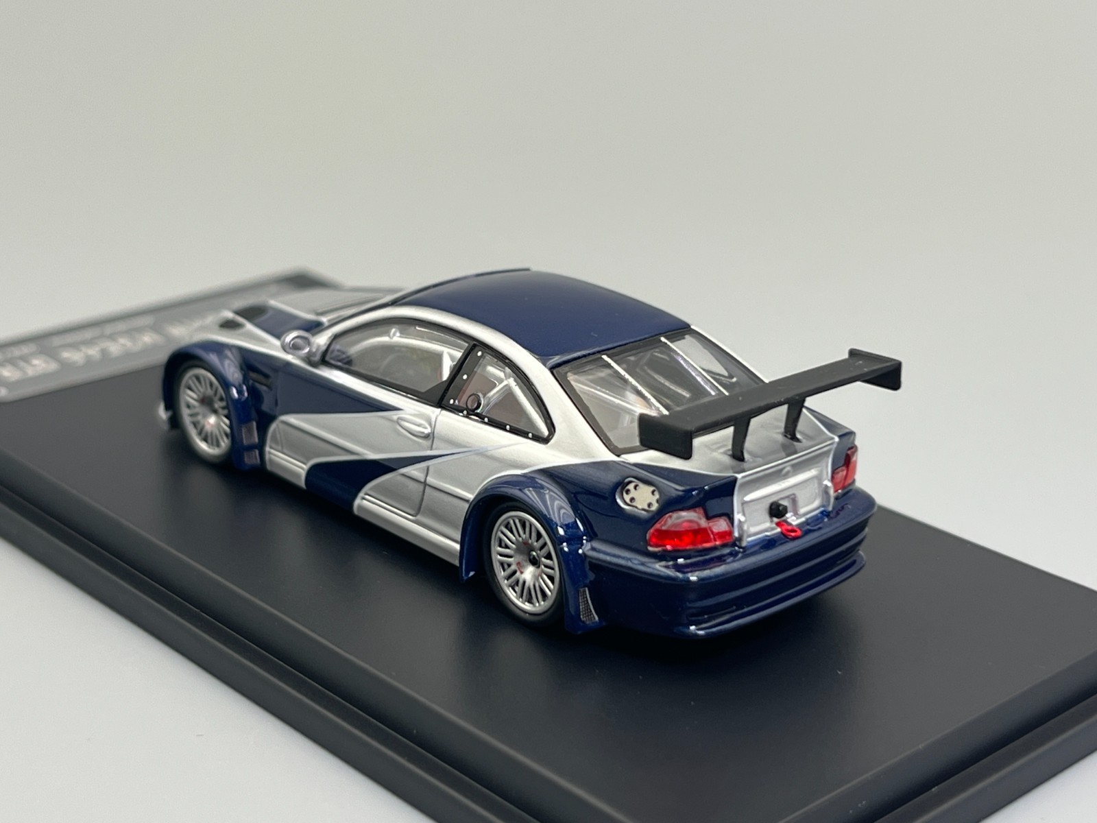 BMW E46 M3 GTR Need for Speed Most Wanted DCM Model 1/64 scale with display case