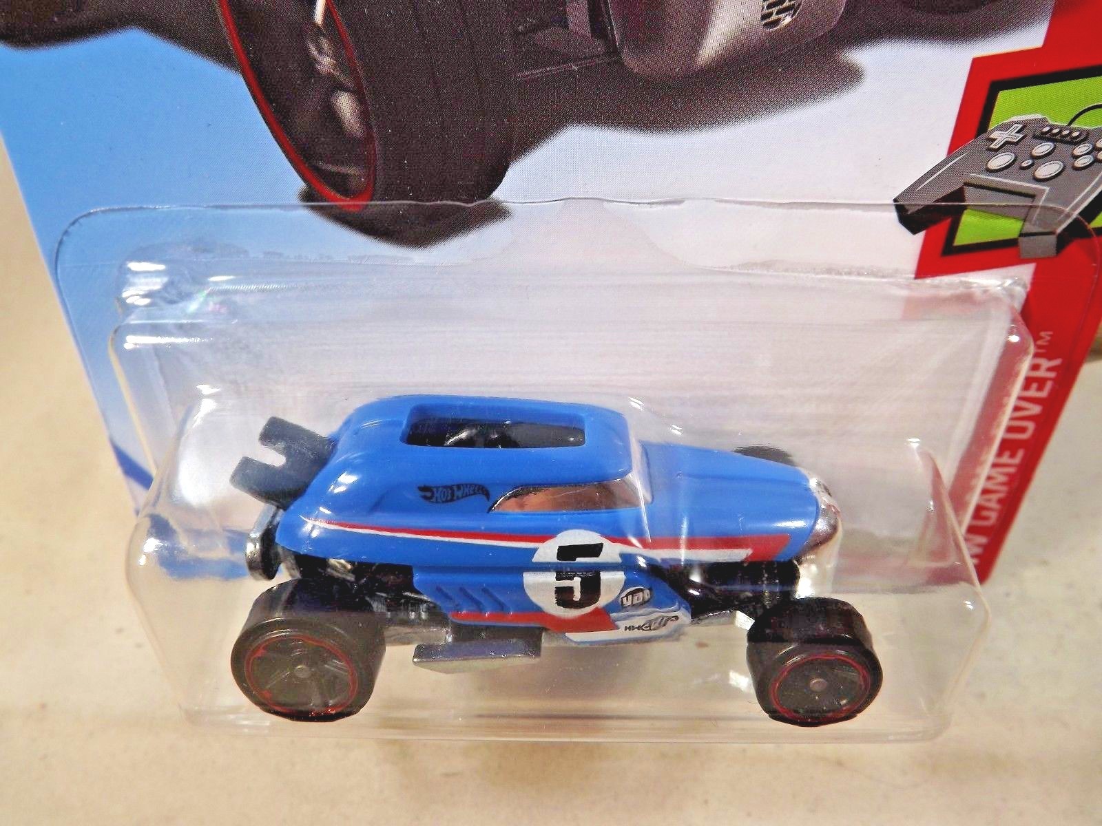 2019 Hot Wheels #16 HW Game Over 2/5 RIP ROD Blue w/Black MC5 Spoke Wheels
