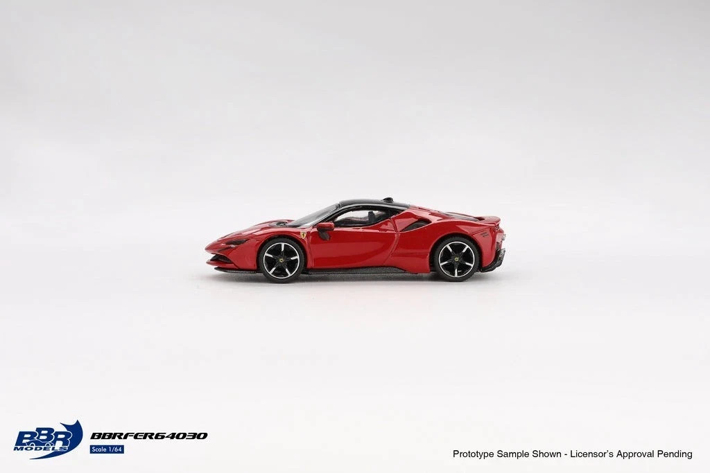 1/64 Ferrari SF90 2024 Rosso Corsa Red Diecast Model Car by BBR BBRFER64030