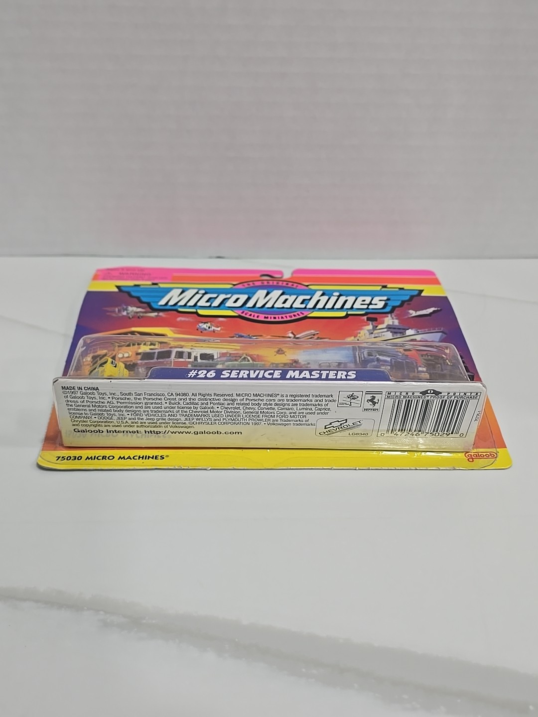 1997 Galoob Micro Machines #26 Service Masters Tow Truck Gas Tanker ’49 Mercury