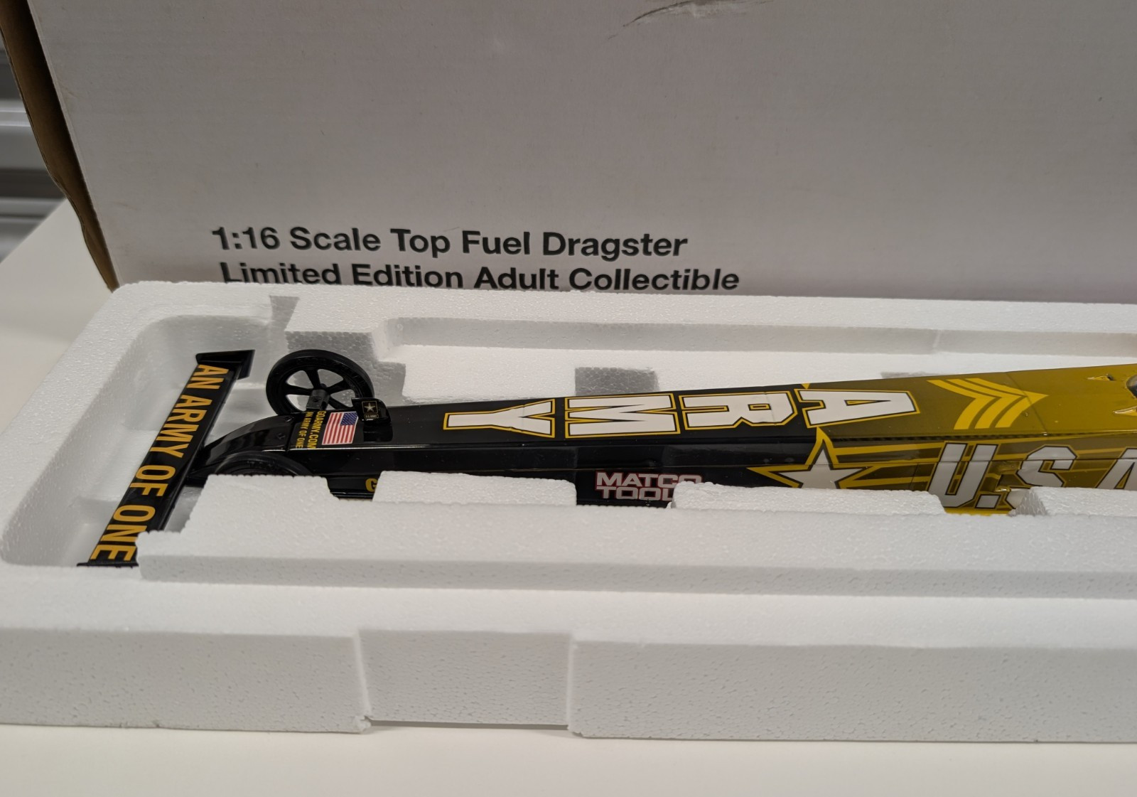 Milestone 2004 Tony Schumacher U.S. Army Sarge 1/16 Top Fuel Dragster NHRA As Is