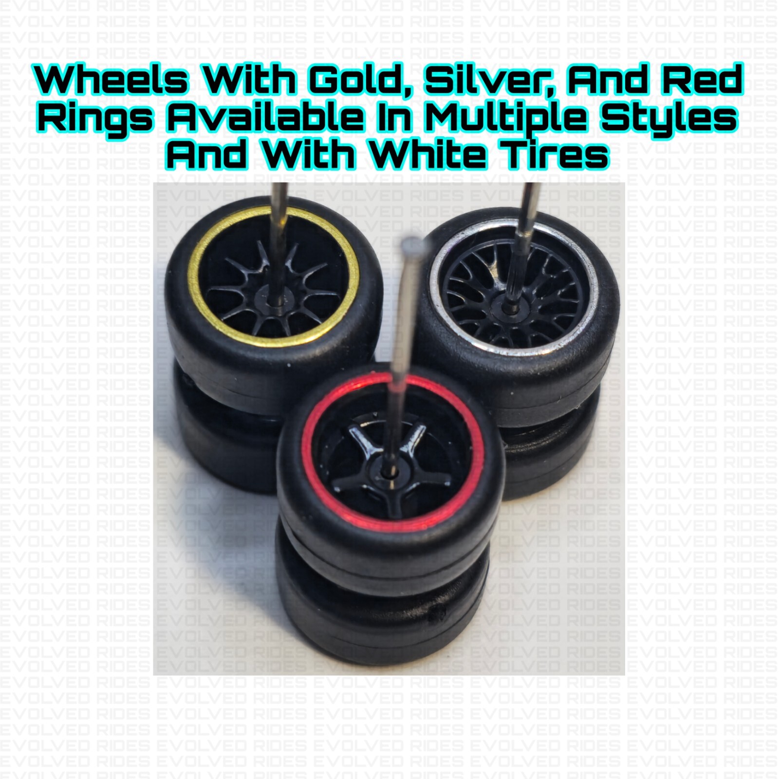 10 RANDOM Sets Real Rider Wheels Rubber Tires 1/64 Scale Hot Wheels Matchbox