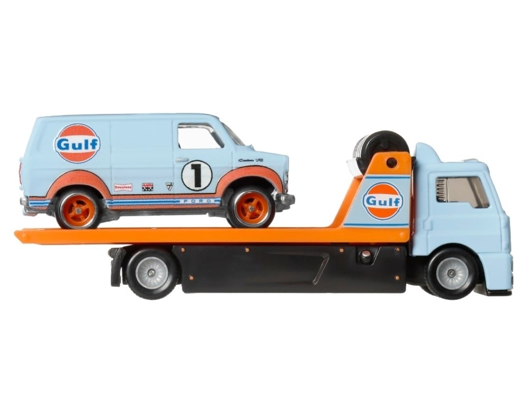 Hot Wheels Premium Collector Diorama Gulf Set McLAREN F1 Supervan Ford GT-40 NEW