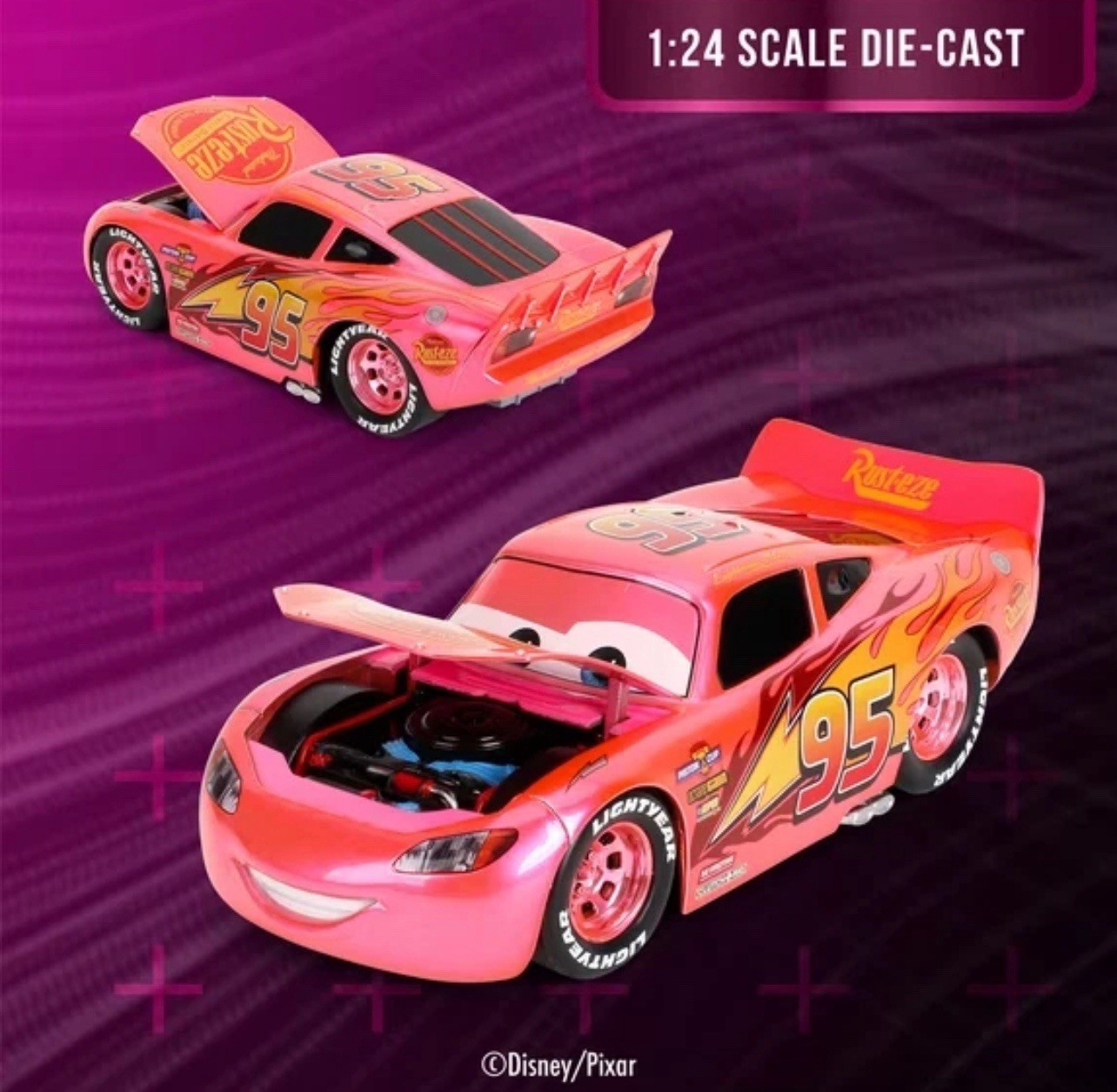 IN HAND Jada Pink Slips CHASE Disney Cars Lightning McQueen 1:24 FREE SHIP