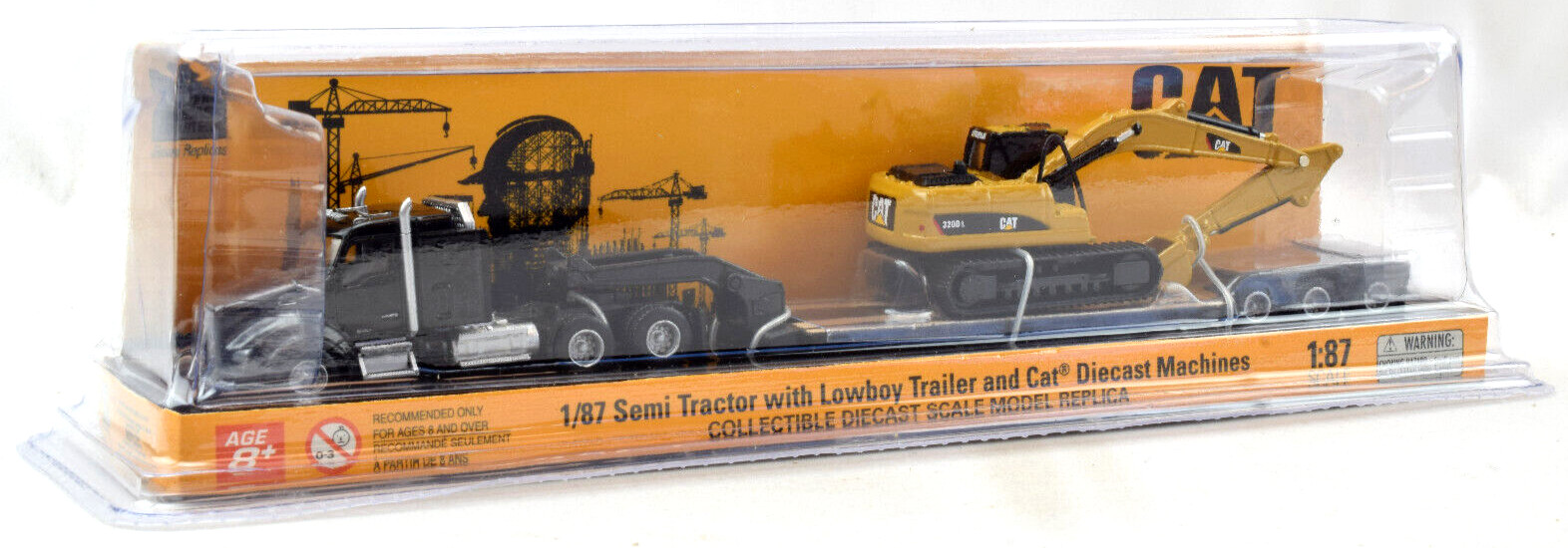Diecast Masters Kenworth T880s Tractor Trailer & CAT 320D L Excavator 1:87 84420