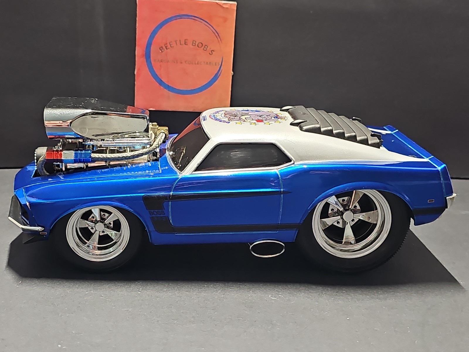 Vntg 2004 Muscle Machines 1969 Ford Mustang Vote America 1:18 Diecast Car NO BOX