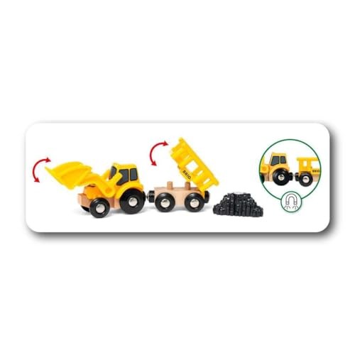 BRIO Construction Vehicle Set 33658 for ages 3 and up. [Toy Wooden Toy